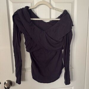 Free people criss cross long sleeve sweater